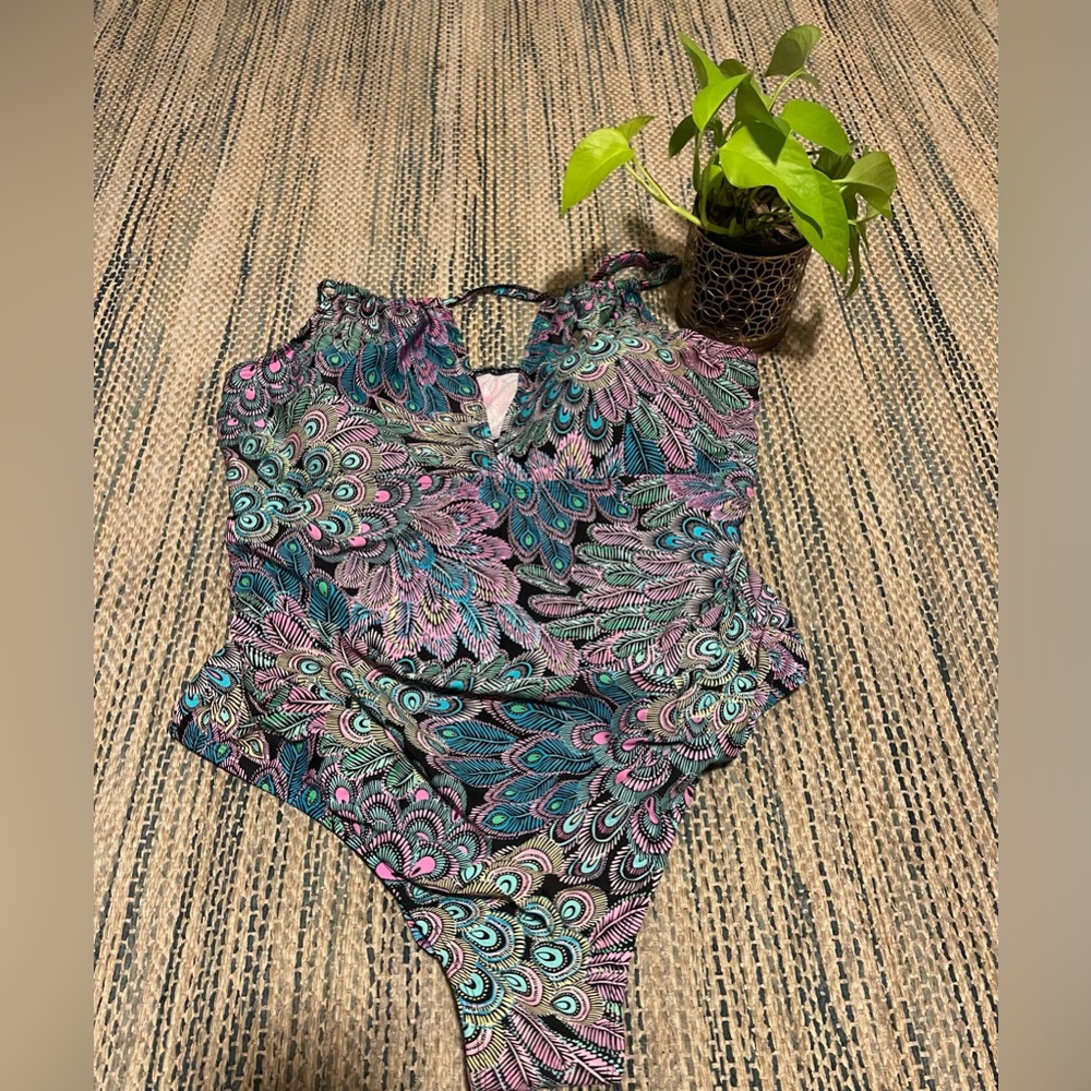 Peacock One Piece Swim Suit